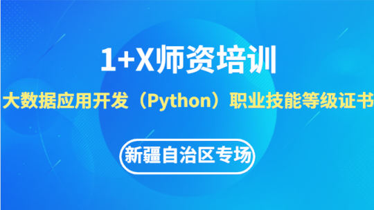 大数据应用开发（Python）1+X线上师资培训班【新疆自治区专场】