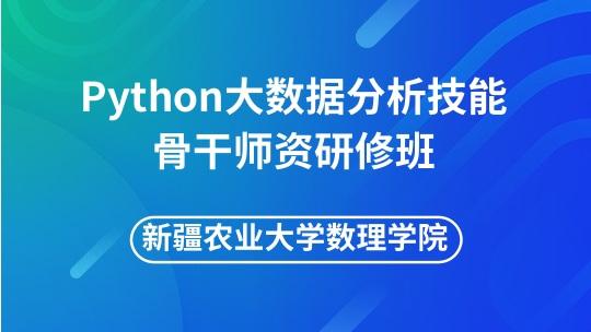 2024年新疆农业大学数理学院Python大数据分析技能骨干师资研修班