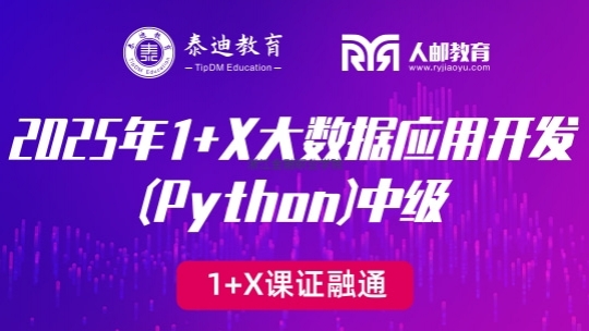 1+X课证融通：2025年大数据应用开发（Python）中级